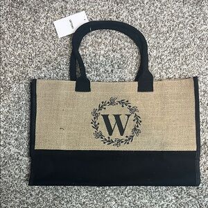 Elegant Black and Tan Tote Bag